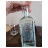 Collection of 6 Vintage Glass Bottles Including Perfume and Apothecary Bottles