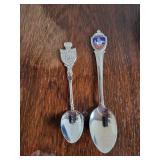 ** UNWEIGHED* Set of 2 Collectible Souvenir Spoons Cranbrook and Boston Sterling