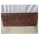 Hand-Carved Haitian Wood Panel by Fernand-Firmin