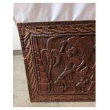 Hand-Carved Haitian Wood Panel by Fernand-Firmin