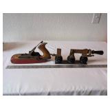 Vintage Woodworking Plane with Industrial Electrical Insulator Device