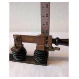 Vintage Woodworking Plane with Industrial Electrical Insulator Device