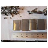 Vintage Automotive Emblems, Zippo-Style Lighters, and Collectibles Lot