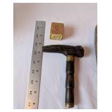 Vintage Wooden Tool and Decor Collection with Level, Sorting Tray, and Carved Box