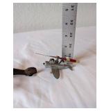 Set of 2 Vintage Toy Airplanes Cast Iron and Metal