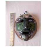 Signed Ceramic Tribal Face Mask by N. Andrew Hdz 1992