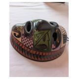 Signed Ceramic Tribal Face Mask by N. Andrew Hdz 1992