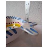 Vietri Italian Hand-Painted Fish-Shaped Ceramic Serving Bowl
