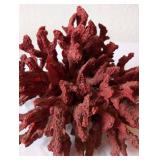 Red Decorative Coral Sculpture, Approximately 8 Inches Wide