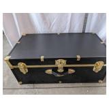 Seward Black Trunk with Brass Hardware