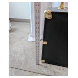 Seward Black Trunk with Brass Hardware