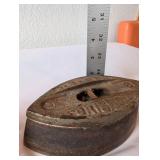 Collection of 4 Antique Cast Iron Sad Irons Assorted Brands