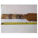 Handcrafted Wooden Tribal Style Decorative Sword with Wrapped Handle