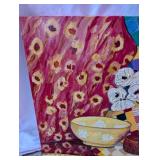 Mary Jane Sanborn Lewis 2001 Original Painting Yellow Bowl Still Life 24x30