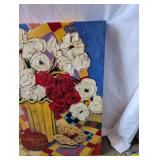 Mary Jane Sanborn Lewis 2001 Original Painting Yellow Bowl Still Life 24x30