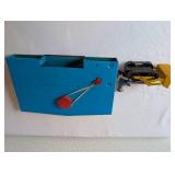 Vintage Carnival Shooting Gallery Tin Toy with Tin Tractor Loader