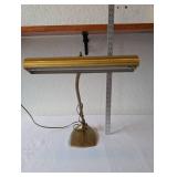 Vintage Brass Gooseneck Desk Lamp with Adjustable Arm