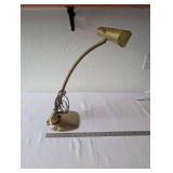 Vintage Brass Gooseneck Desk Lamp with Adjustable Arm