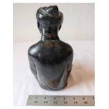 Vintage Seated Asian-Style Bronze Sculpture Figurine 8.5 Inches Tall