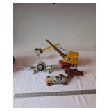 Vintage Tin and Cast Metal Toy Collection including Mickey