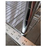3-Tier Chrome Wire Shelving Unit, 31x24x14 Inches