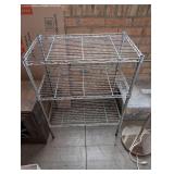 3-Tier Chrome Wire Shelving Unit, 31x24x14 Inches