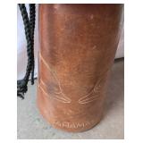 Hand-Carved Wooden Djembe Drum with Bahamian Dolphin Motif