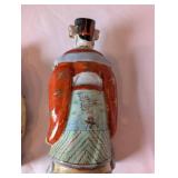 Pair of Hand-Painted Asian Porcelain Immortal Figurines