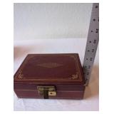 Collection of 2 Glass Trinket Boxes and Vintage Velvet Lined Jewelry Case