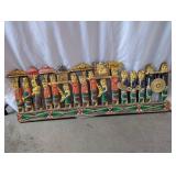 Balinese Hand-Carved Painted Wood Processional Wall Art Panel