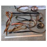 Collection of Leather Horse Tack and Western Belts