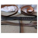 Collection of Leather Horse Tack and Western Belts