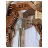 Vintage Western Toy Cap Gun Holsters and Texas Star Badge Collection