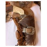 Vintage Western Toy Cap Gun Holsters and Texas Star Badge Collection