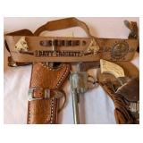 Vintage Western Toy Cap Gun Holsters and Texas Star Badge Collection
