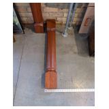 Pair of Fluted Wooden Pillars 30 Inch Height
