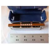 Collection of Hohner Chromonica and Blues Harp Harmonicas with Cases