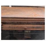 Antique Cast Iron Baking Oven with Glass Door and Patent Dates
