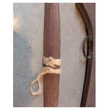 Vintage Wooden Toy Rifle, Stick Hobby Horse, and Handcrafted Straw Broom Set