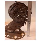 Rustic Metal Rooster Silhouette Wall Decor, 20 Inch Tall