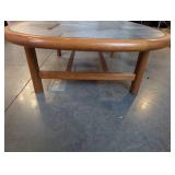 Rectangular Coffee Table with Tile Top and Wood Frame