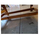 Rectangular Coffee Table with Tile Top and Wood Frame