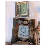 Collection of Vintage Carvings, Metalware, Expo67 Souvenir, and Beaded Purse