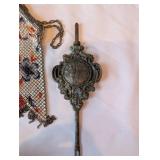 Collection of Vintage Carvings, Metalware, Expo67 Souvenir, and Beaded Purse