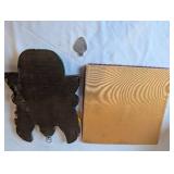 Group of 3: Sterling Silver Pendant, Embroidered Cloth, and Hand-Painted Mask