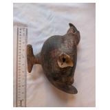 Antique Stone Bird Effigy Vessel with Incised Details