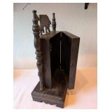 Wooden Bull Rider Mantel Clock with Storage Compartment