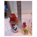 Set of 4 Vintage Cartoon Character Glasses