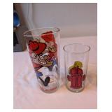 Set of 4 Vintage Cartoon Character Glasses