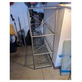 Metal and Glass 3-Tier Shelf Unit